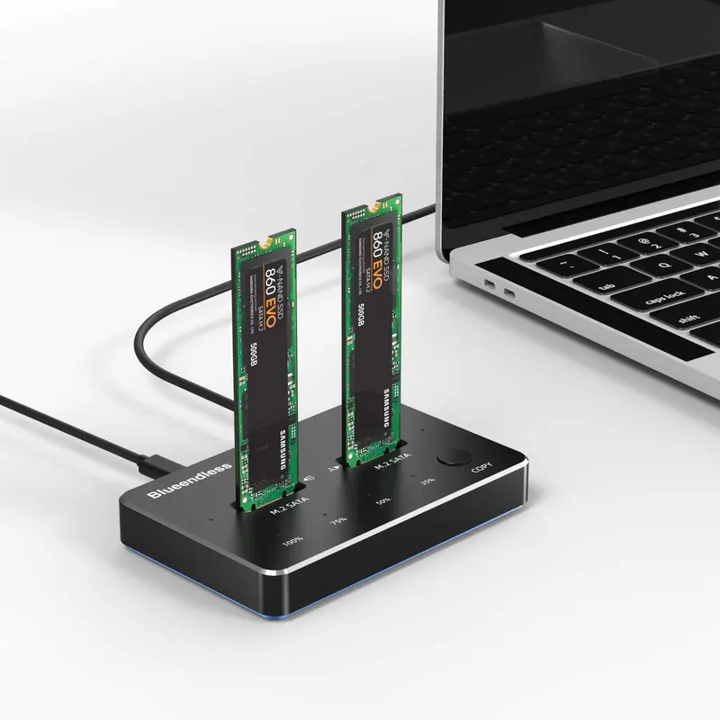 Cobre Disco Duro Ssd Mvme M2 USB-C + USB 3.0