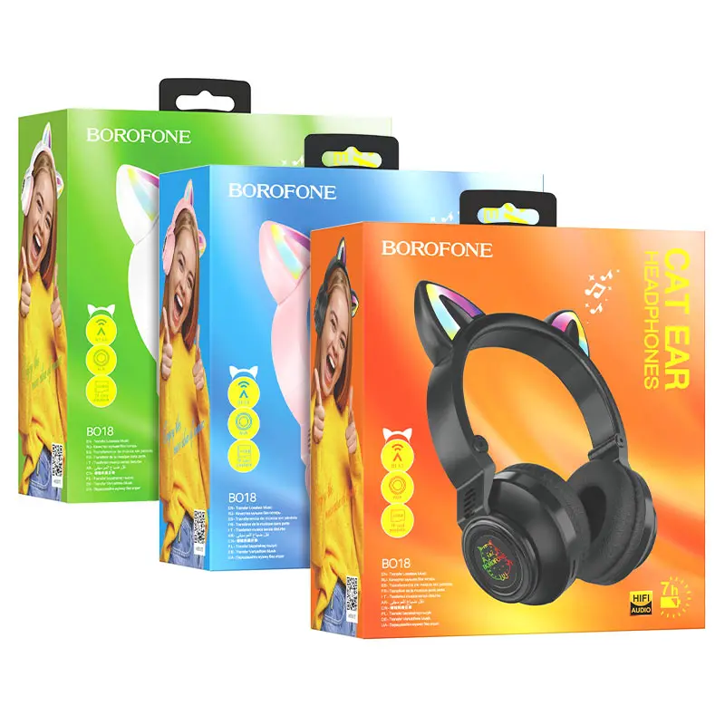 Audífonos Cat Ear Bluetooth Borofone BO18